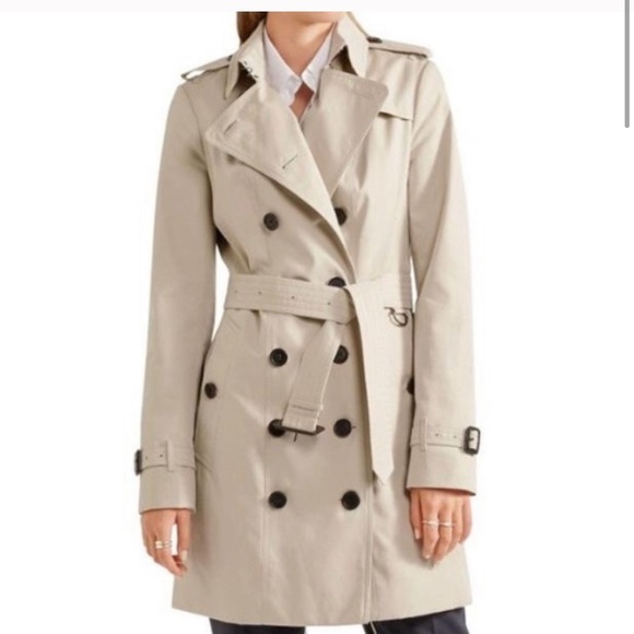 Burberry London Sandringham stone trench coat